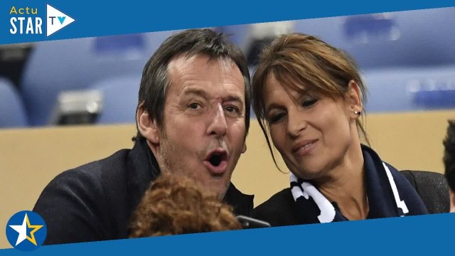 Nathalie craque... : Jean-Luc Reichmann affiche sa femme à la sortie du stade après le match du XV