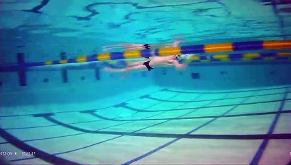 Swimming Backstroke - Underwater dolphin and stroke