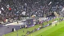 Lazio - Roma, la squadra sotto la Curva Nord prima del derby - VIDEO