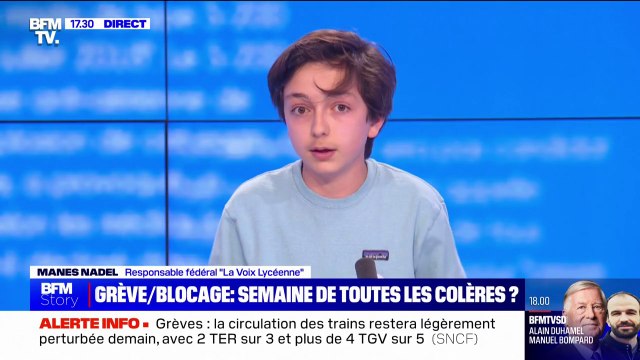 Manes Nadel (La Voix lycéenne): Ce 49.3, ce passage en force du gouvernement, est en train de remobiliser le mouvement social