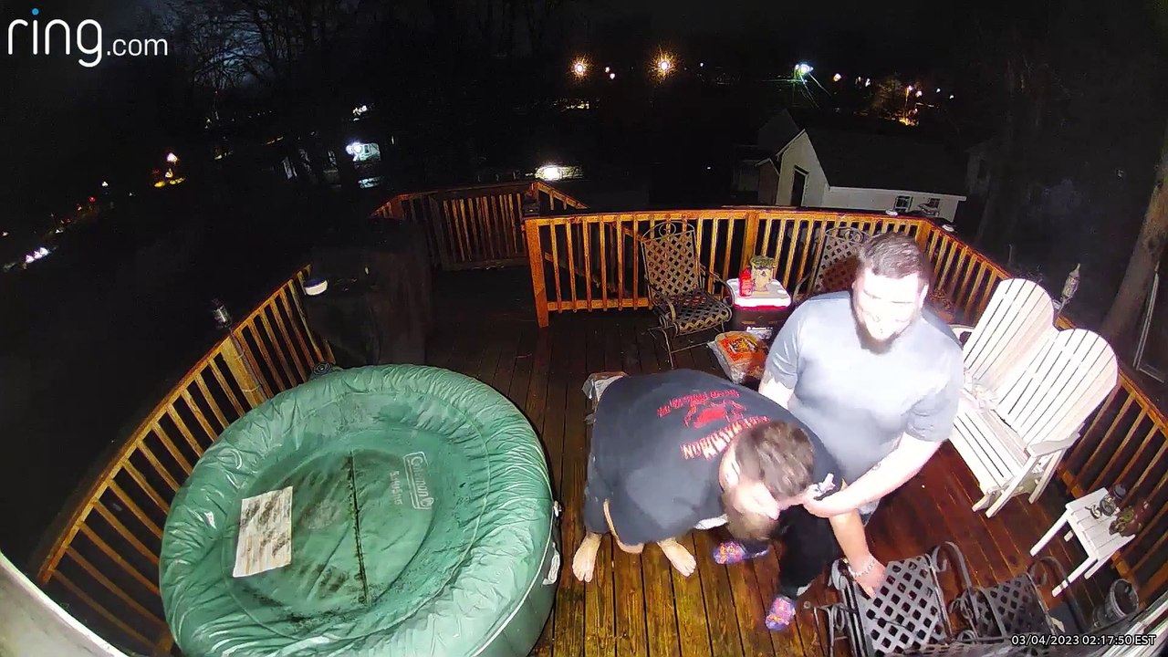 Man Falls Near Fire