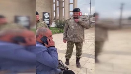 Selden etkilenen vatandaşa 2'nci Ordu Komutanlığı tarafından akülü tekerlekli sandalye