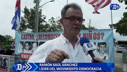 Ramón Saúl Sánchez, líder del movimiento Democracia comenta sobre la presencia de equipo Cuba