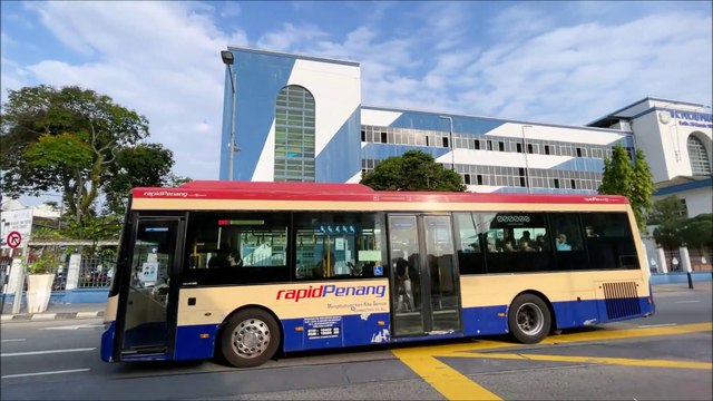 Penang road and Burma road in Penang Island Malaysia