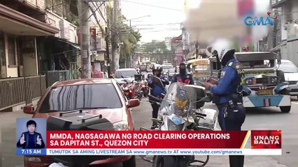 MMDA, nagsagawa ng road clearing operations, sa Dapitan St., Quezon City | UB