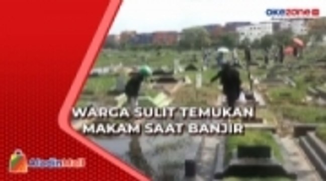 Warga Sulit Temukan Makam Keluarga di TPU Budi Darma Cilincing karena Banjir TPU di Cilincing Terendam Banjir