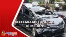 Mobil Tabrak Pembatas Jalan di Medan, Satu Orang Tewas