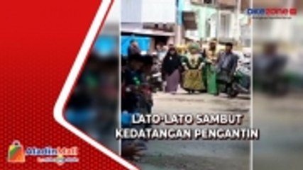 Bukan Marawis, Kedatangan Pengantin Ini Disambut Suara Lato-Lato