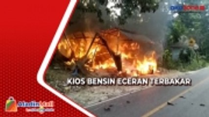 Satu Orang alami Luka Bakar Saat Kios Bensin Eceran Terbakar
