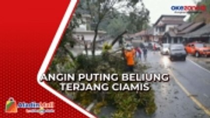 Angin Puting Beliung Terjang Ciamis, Puluhan Rumah Warga Porak-Poranda