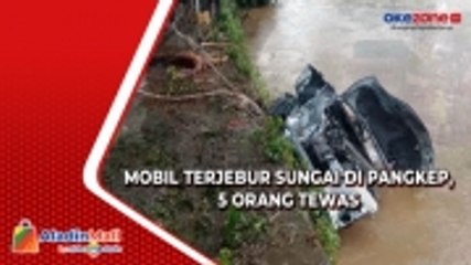 下载视频: Hindari Lubang Mobil Oleng dan Terjebur Sungai di Pangkep, 5 Orang Tewas