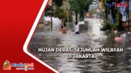 Download Video: Sejumlah Wilayah di Jakarta Teredam Banjir Akibat Intensitas Hujan Tinggi