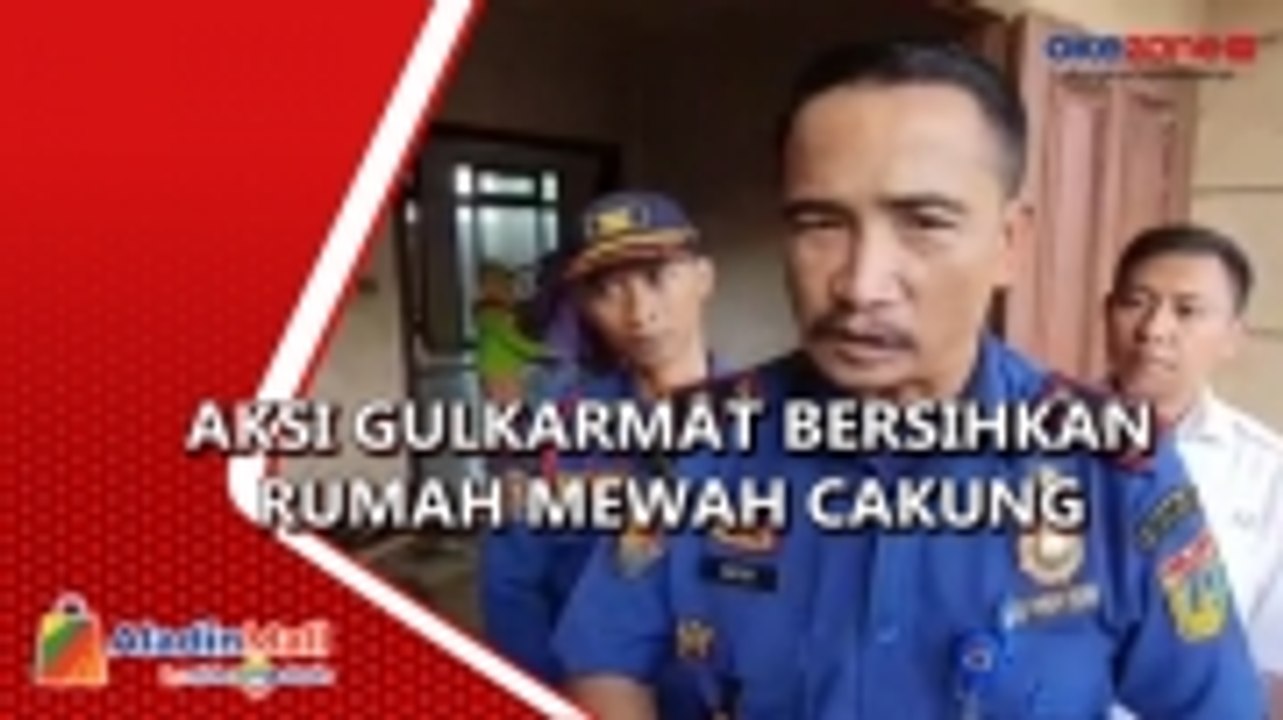 Gulkarmat Bersihkan  Rumah Mewah Terbengkalai yang Viral di Cakung