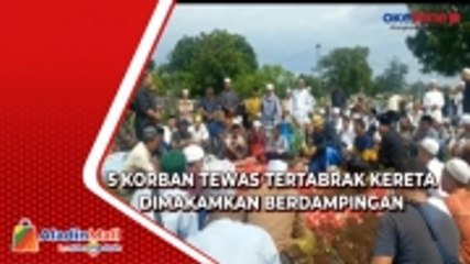 Haru, 5 Korban Tewas Tertabrak Kereta di Pasuruan Dimakamkan Berdampingan