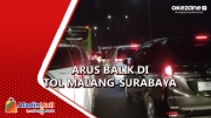 Kondisi Arus Balik Tahun Baru di Tol Malang Surabaya