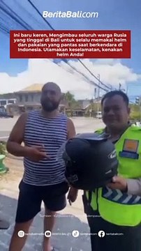 Ini baru keren, Mengimbau seluruh warga Rusia yang tinggal di Bali untuk selalu memakai helm dan pakaian yang pantas saat berkendara di Indonesia. Utamakan keselamatan, kenakan helm Anda!