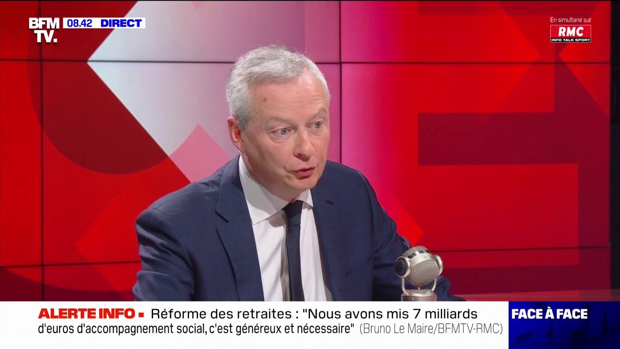 Bruno Le Maire sur la réforme des retraites: "Nous avons mis 7 milliards d'euros d'accompagnement social, c'est généreux et nécessaire"