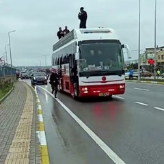 Erdoğan'ın bitmeyen konvoyu böyle görüntülendi