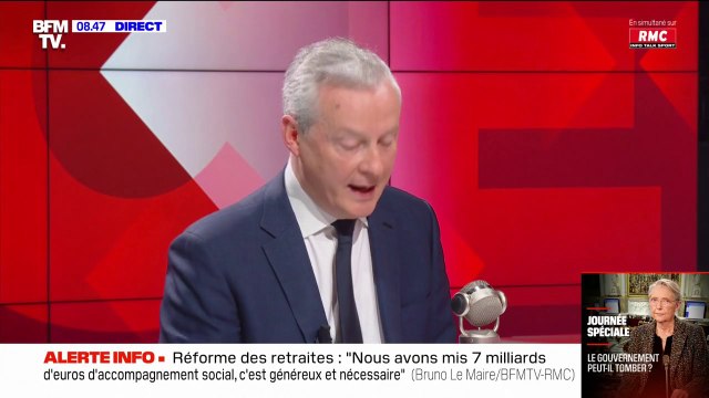 Pour Bruno Le Maire, les propos de l'écrivain Nicolas Mathieu sur la réforme des retraites sont injustes , insultants et méprisants