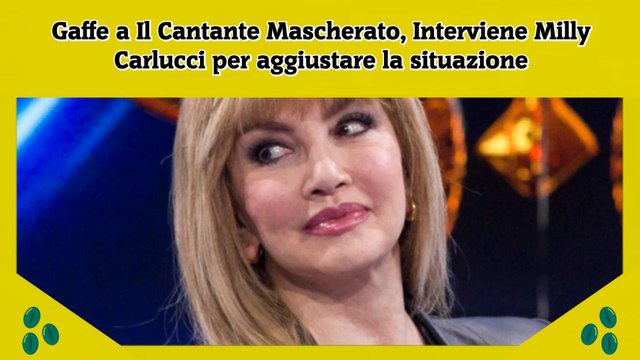 Gaffe a Il Cantante Mascherato, Interviene Milly Carlucci per aggiustare la situazione