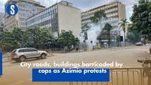 City roads, buildings barricaded by cops as Azimio protests