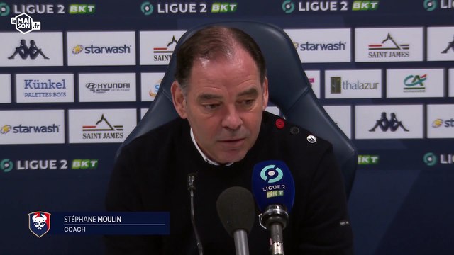 J28 Ligue 2 BKT : la réaction de Stéphane Moulin après SMCaen 2-1 Valenciennes FC