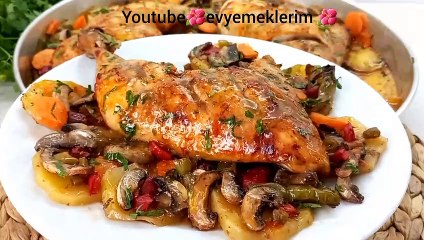 SEBZELİ TAVUK  LOKUM GİBİ HER YİYEN TADINI  UNUTAMIYOR‼️ akşama ne pişirsem