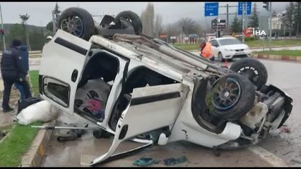 Kontrolden çıkan araç devrildi: Anne öldü, eşi ve oğlu yaralandı