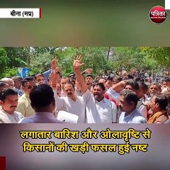 लगातार बारिश और ओलावृष्टि से किसानों की खड़ी फसल हुई नष्ट