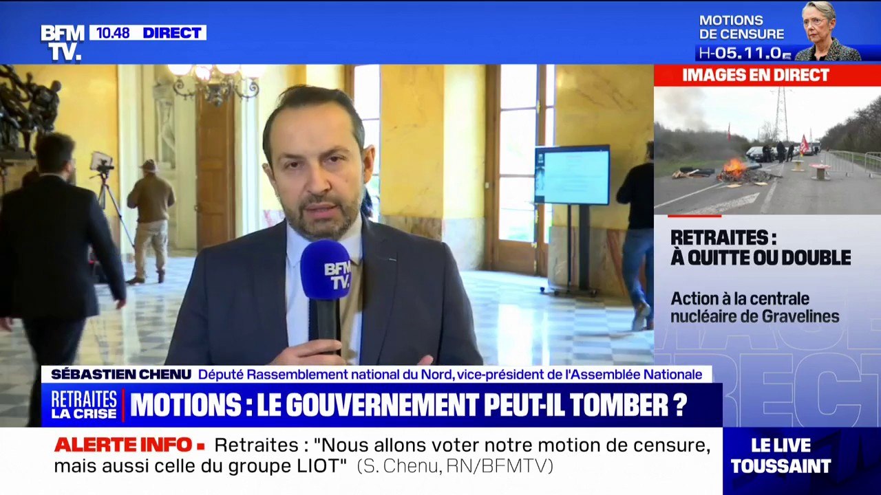 Sébastien Chenu (RN): "Nous allons voter les deux motions de censure"