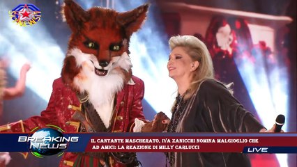 下载视频: Il Cantante mascherato, Iva Zanicchi nomina Malgioglio che  ad Amici: la reazione di Milly Carlucci