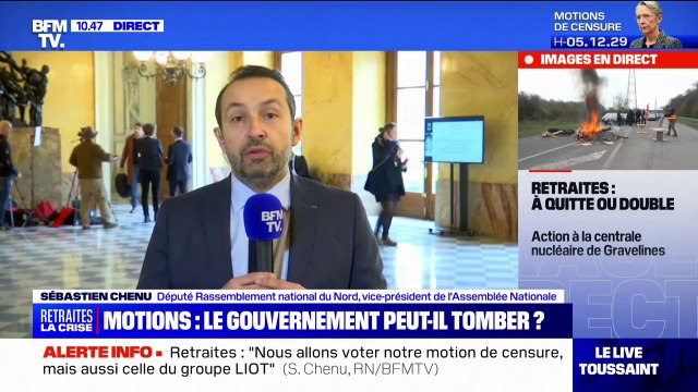 Sébastien Chenu (RN) aux députés LR: S'ils unissent leurs efforts sur cette motion de censure, nous serons prêts à leur renvoyer l'ascenseur