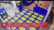 Depremde kasaların altında kalmaktan son anda kurtuldu