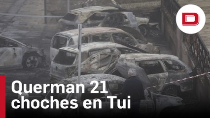 Queman 21 coches en la localidad pontevedresa de Tui