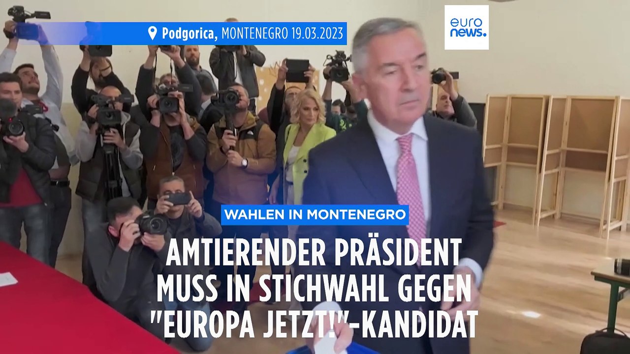 Amtierender Präsident Montenegros Dukanovic muss in Stichwahl