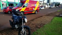 Motociclista fica ferido em acidente de trânsito na Rua Rio da Paz