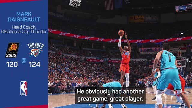 Daigneault unsurprised by ‘another great game’ from Gilgeous-Alexander