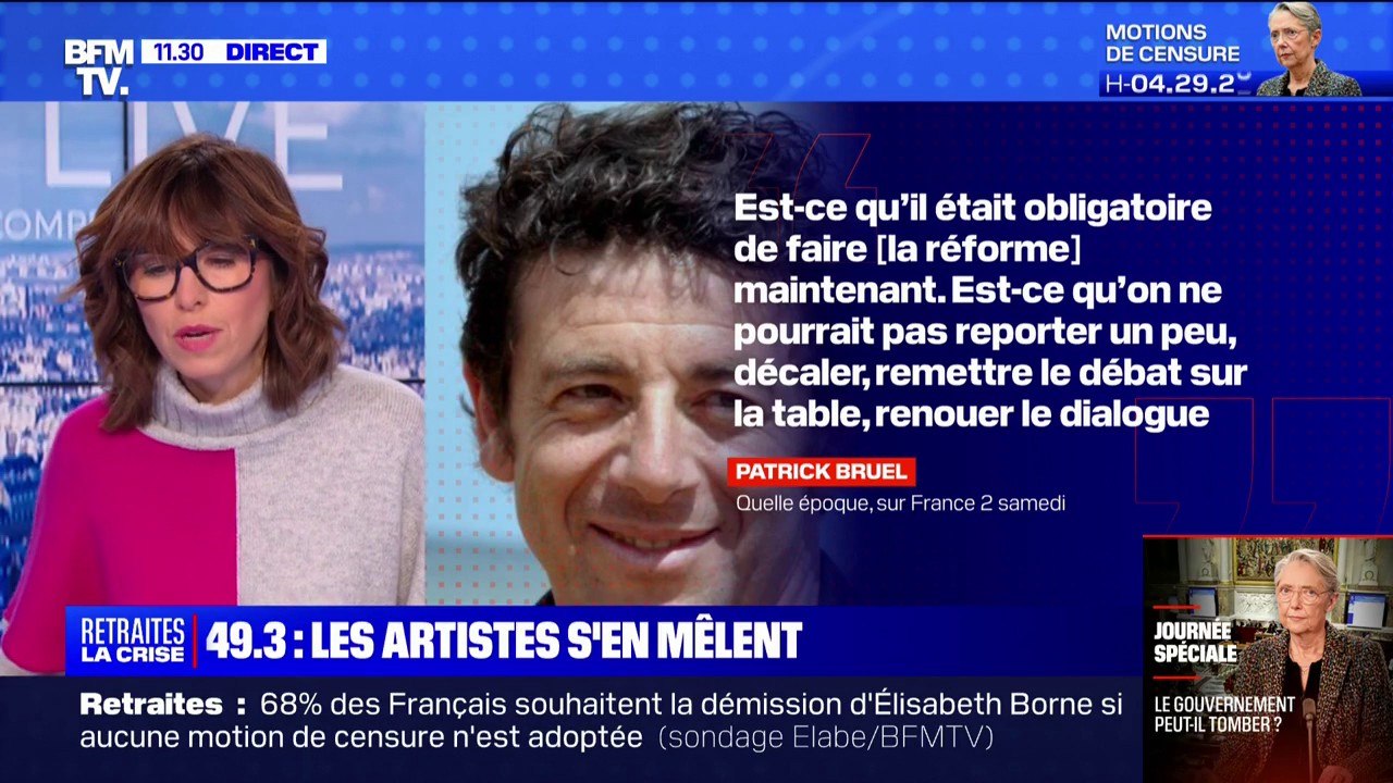 Patrick Bruel, Nicolas Mathieu... Quand les artistes s'opposent à la réforme des retraites