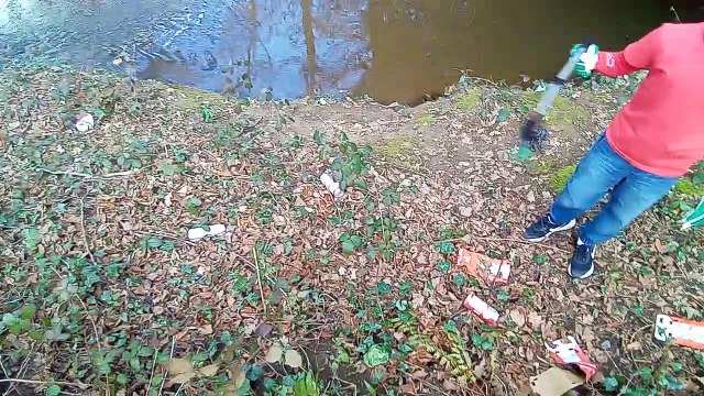 Young school boy from Crawley cleans up litter in his neighbourhood