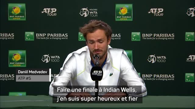 Indian Wells - Medvedev est déçu mais ne retient que le positif