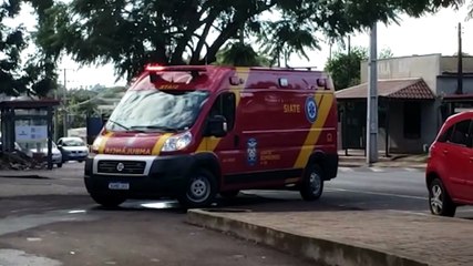 Download Video: Ciclista fica ferida após ser atingida por motocicleta na Av. Piquiri