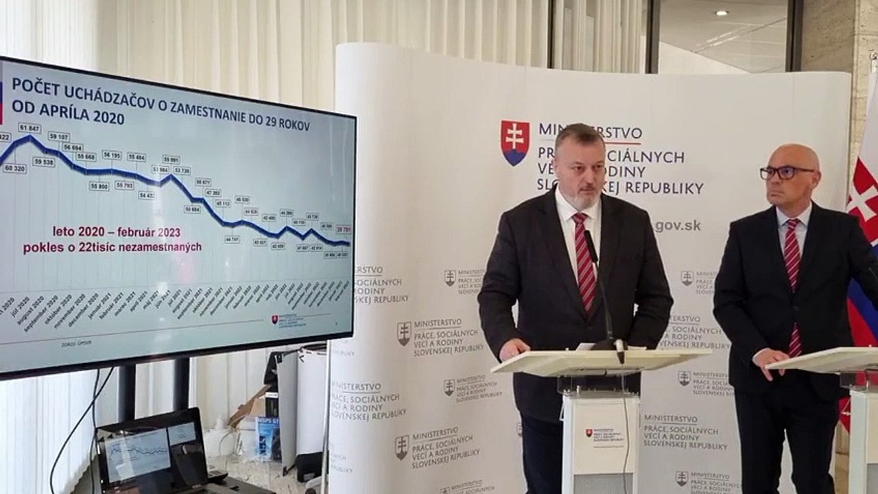 ZÁZNAM: M. Krajniak: Počet ľudí bez práce vo februári 2023 klesol