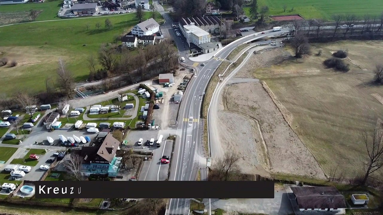 Luftaufnahme Autobahnzubringer A4 Obfelden/Ottenbach