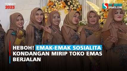 Heboh! Emak-emak Sosialita Kondangan Mirip Toko Emas Berjalan