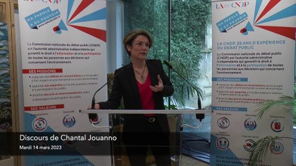 Discours de fin de mandat de Chantal Jouanno, présidente de la CNDP