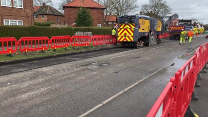 Work finally begins on one of Corby’s worst pothole roads
