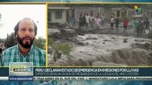 Perú declara Estado de Emergencia en ocho regiones por lluvias
