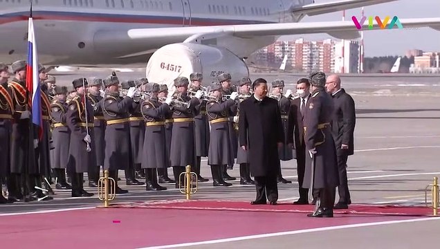 Momen Xi Jinping Injakkan Kaki di Moskow