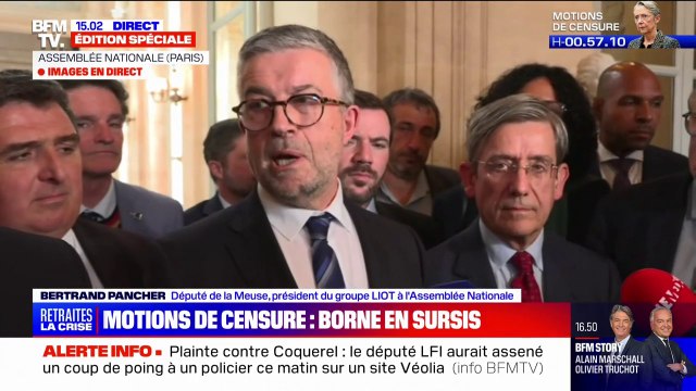 Bertrand Pancher (Liot) sur le vote de la motion de censure: La dynamique est en notre faveur