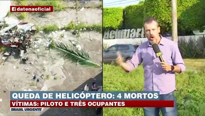 Helicóptero que caiu em SP saiu do Guarujá 20/03/2023 11:45:37